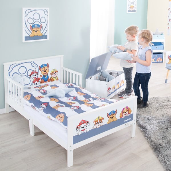 Vaikiška lova baltos spalvos/mėlynos spalvos 70x140 cm Paw Patrol – Roba-image-1
