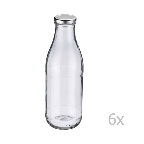 6 "Westmark" stiklinių butelių rinkinys, 1000 ml