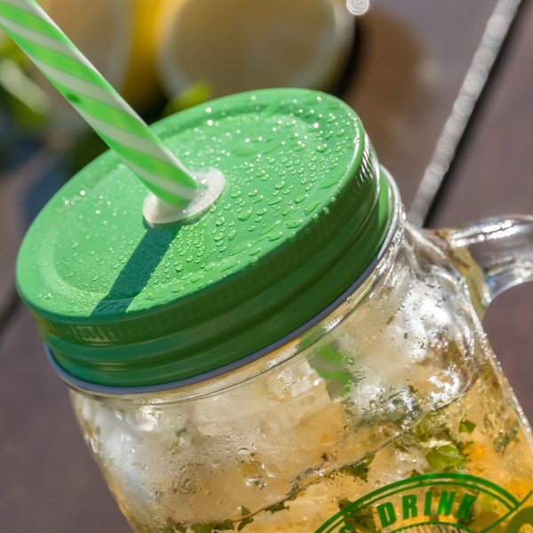 Stiklinė su dangteliu ir šiaudeliu InnovaGoods Mojito, 450 ml-image-2