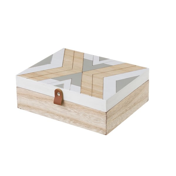 Smėlio pilkos spalvos saugojimo dėžutė "Unimasa", 22 x 8 cm