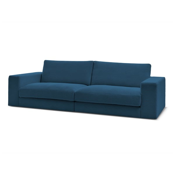 Tamsiai mėlynos spalvos iš kordinio velveto sofa 274 cm Leonard – Bobochic Paris-image-3