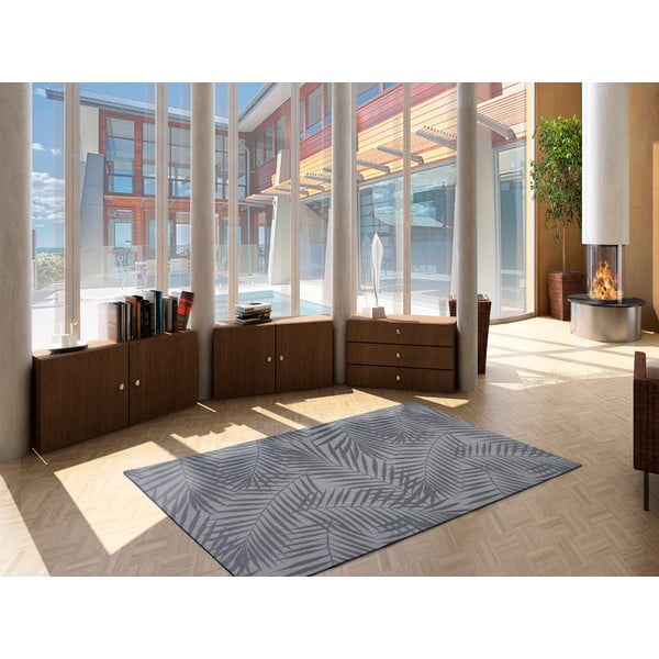 Pilkas lauko kilimas Universal Palm, 160 x 230 cm-image-1