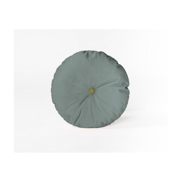 Apvali dekoratyvinė pagalvėlė su aksominiu užvalkalu Velvet Atelier Turquoise, ⌀ 45 cm