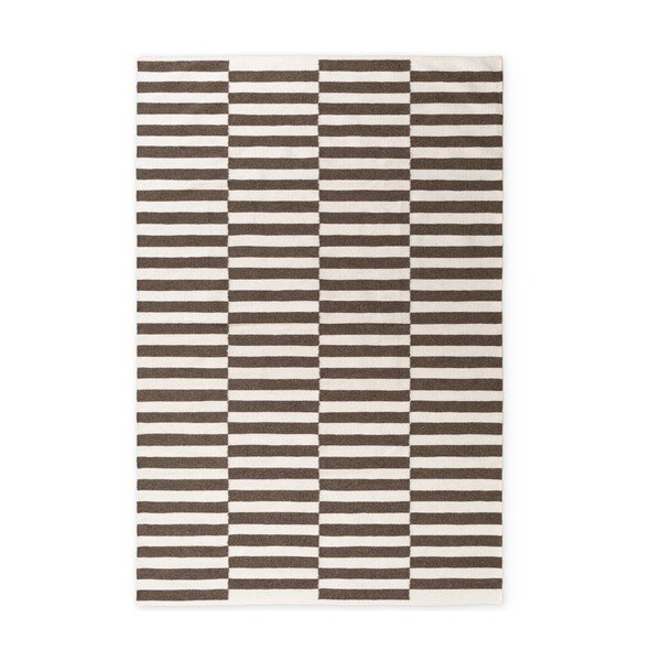Apverčiamas/rankų darbo baltos spalvos/rudos spalvos iš vilnos kilimas 200x300 cm Vika – Hanse Home
