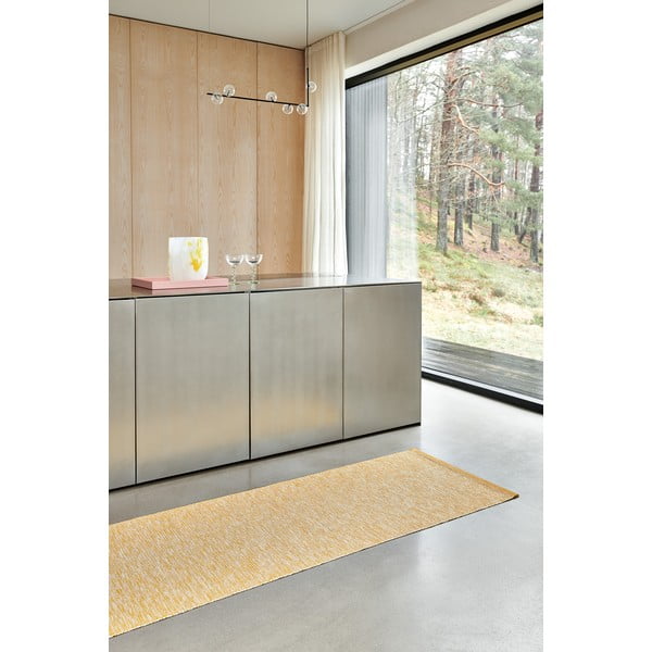 Garstyčių spalvos lauko kilimas 70x300 cm Sam Mustard – Pappelina-image-2