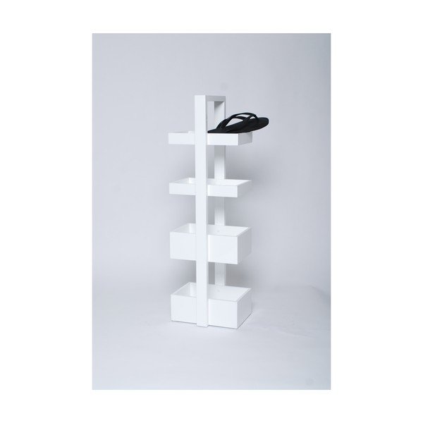 Baltos spalvos ąžuolo lentyna Wireworks Caddy-image-1
