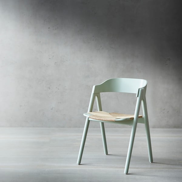 Žalsva bukmedžio valgomojo kėdė su ratano sėdyne Findahl by Hammel Mette-image-1
