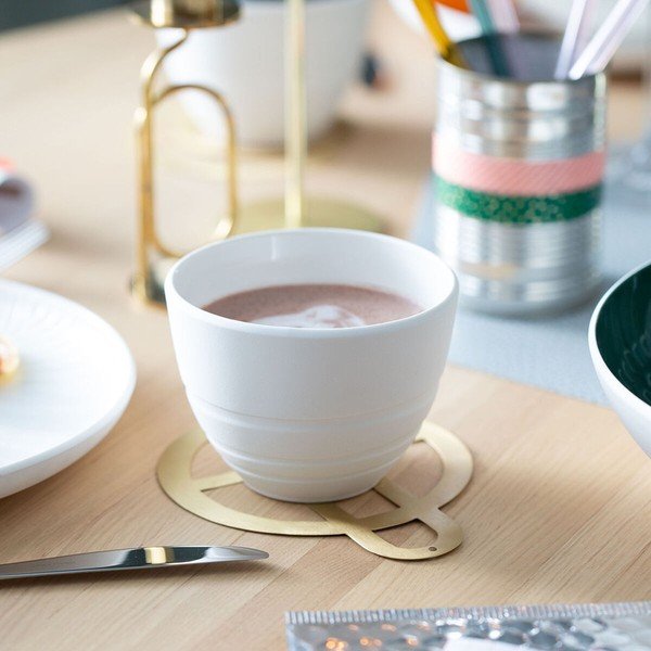 Baltas porcelianinis puodelis Villeroy & Boch Leaf, 450 ml-image-2