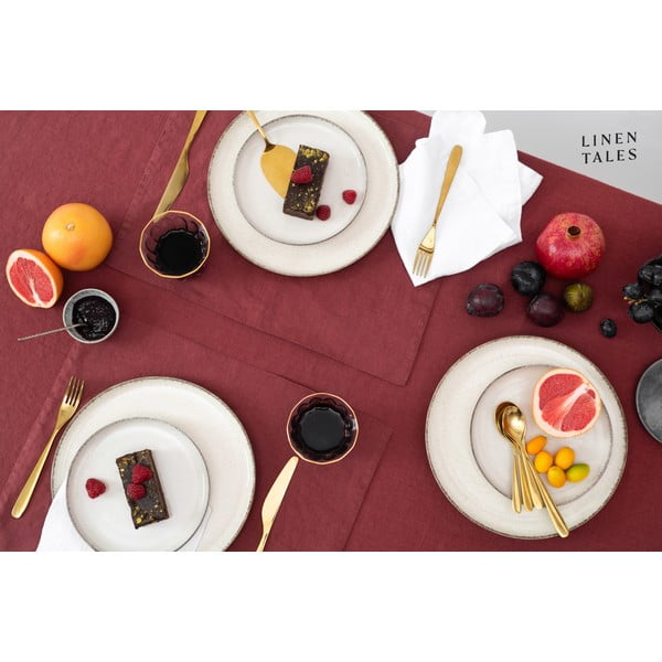 Iš lino staltiesė 140x140 cm Marsala – Linen Tales-image-1