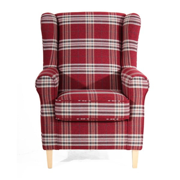 Raudonas languotas krėslas Max Winzer Lorris-image-3