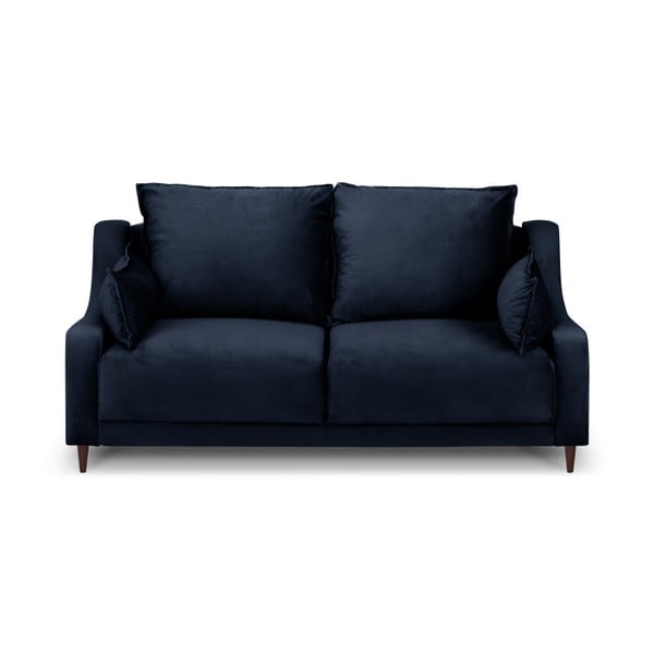 Mėlyna aksominė sofa Mazzini Sofas Freesia, 150 cm