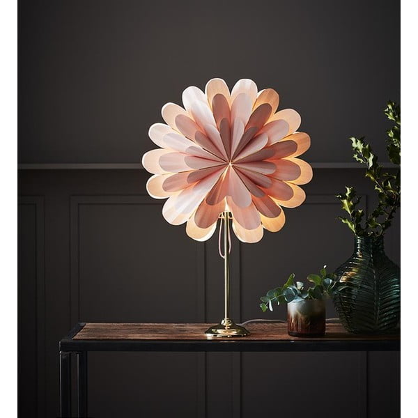 Rožinė šviesos dekoracija Markslöjd Marigold, aukštis 68 cm