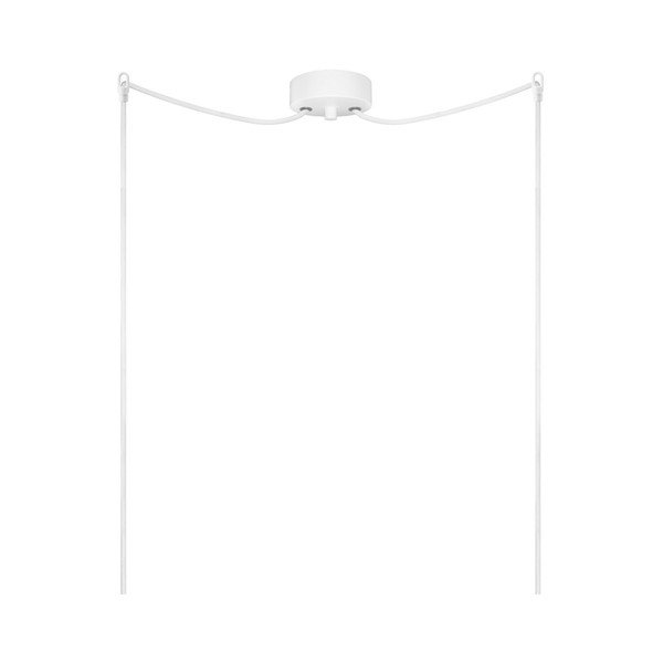 Baltos ir sidabrinės spalvos dvigubas pakabinamas šviestuvas su baltu kabeliu ir baltu lizdu "Sotto Luce Tsuki", Ø 30 cm-image-3
