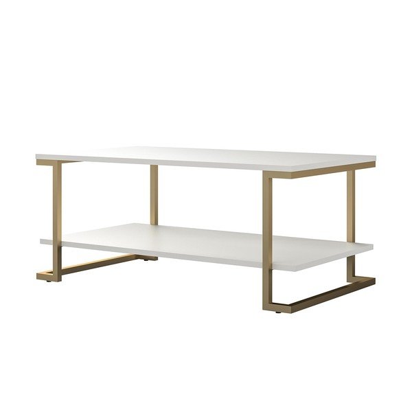 Balto aukso spalvos kavos staliukas CosmoLiving by Cosmopolitan Camila, 106 x 45 cm-image-3
