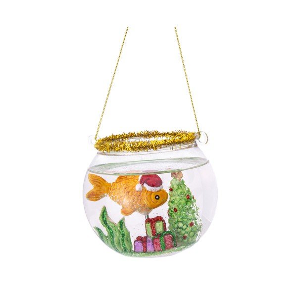 Iš stiklo rankų darbo Kalėdų eglutės žaisliukai ø 8 cm Fish Bowl – Sass & Belle