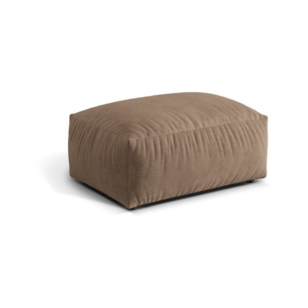Šviesiai rudos spalvos iš velveto modulinė taburetė Martina – Micadoni -image-1