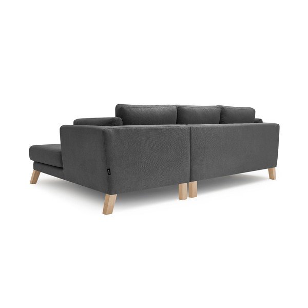 "Bobochic Paris Paris Seattle" tamsiai pilka kampinė sofa, dešinysis kampas-image-4