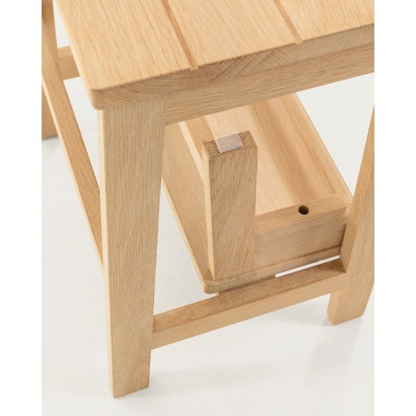 Natūralios spalvos iš beržo masyvo taburetė Nell – Kave Home-image-2
