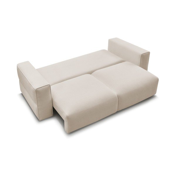 Smėlio spalvos sulankstoma/su sandėliavimo vieta sofa 265 cm Ezechiel – Bobochic Paris-image-3