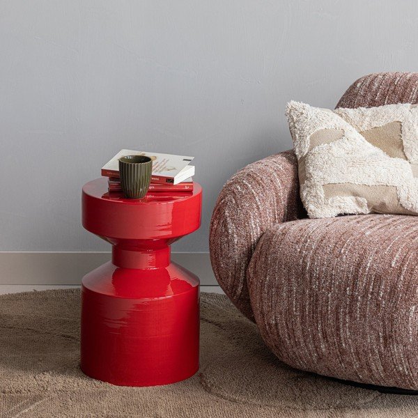 Iš metalo apvalios formos šoninis stalas ø 30 cm Ferry – WOOOD-image-1