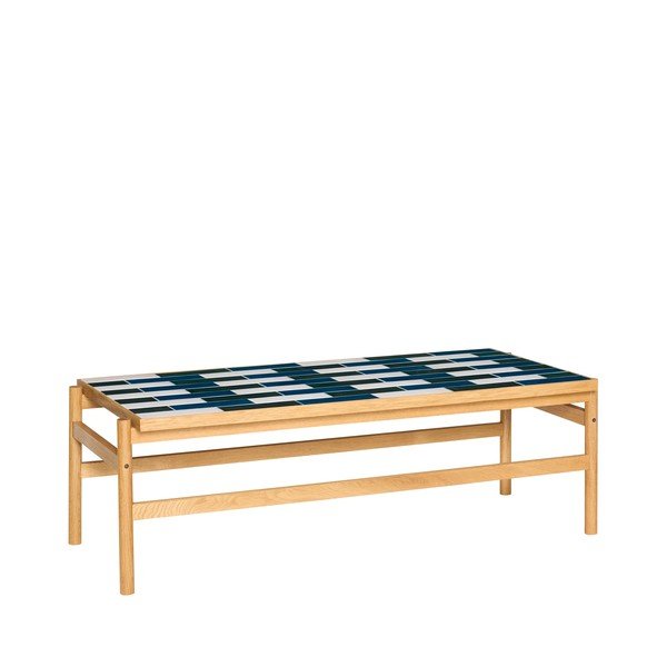 Juodos ir baltos spalvos/natūralios spalvos kavos staliukas iš ąžuolo 61x132 cm Motif – Hübsch