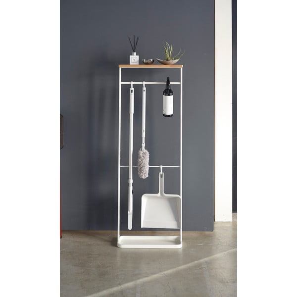 Baltas stovas skėčiui su medine lentyna Yamazaki Tower-image-1