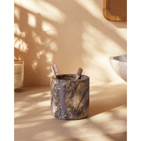 Natūralios spalvos iš marmuro dantų šepetėlio indas Spalsh – Kave Home-image-1