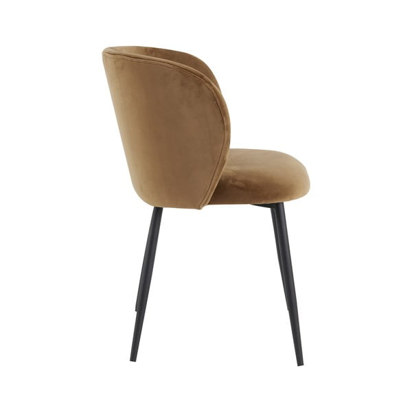 Rudo aksomo valgomojo kėdė Elyna - Light & Living-image-4