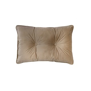 Šviesiai ruda Tiseco Home Studio Velvet Button pagalvė, 40 x 60 cm