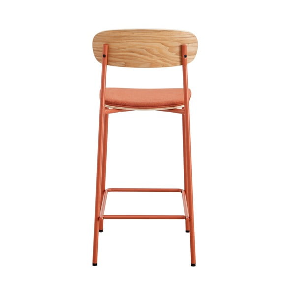 Baro taburėtės raudonos spalvos/natūralios spalvos 2 vnt. (sėdynės aukštis 66 cm) Adriana – Marckeric-image-3