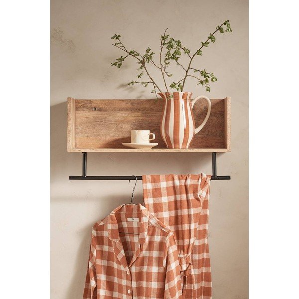 Natūralios spalvos iš mango masyvo sieninė lentyna 65 cm Sofie – Ellos Home-image-2