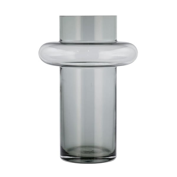 Pilko stiklo vaza Lyngby Glas Tube, aukštis 30 cm