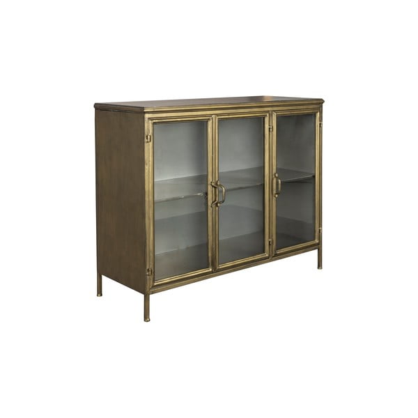 Auksinės spalvos iš metalo vitrina 100x80x38,5 cm Gertlush – Dutchbone-image-2
