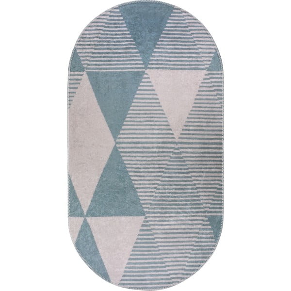 Skalbiamas kilimas mėlynos spalvos 60x100 cm Oval – Vitaus