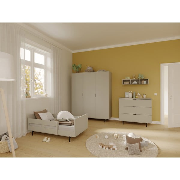 Pilkos spalvos vaikiška lova su lovos grotelėmis 70x140 cm Tomino – Germania-image-1