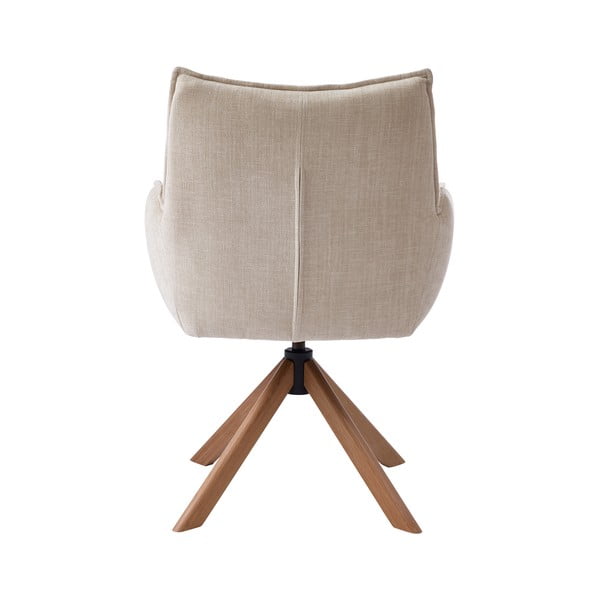 Kreminės spalvos iš audinio valgomojo kėdžių komplektas 2 vnt. Marilla – Unique Furniture-image-3