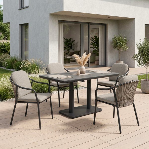 Šviesiai rudos spalvos metalinė sodo kėdė Edvige – Bizzotto-image-1