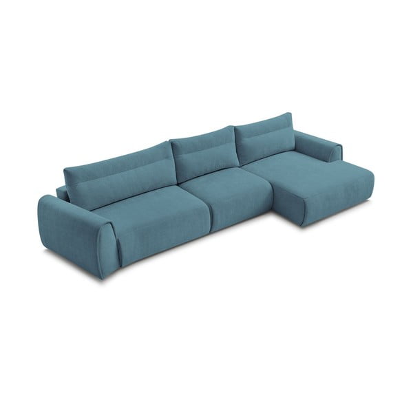Kampinė sofa mėlynos spalvos Aden – Bobochic Paris-image-4