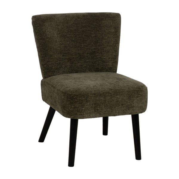 Žalios spalvos iš šenilinio audinio krėslas – Ixia