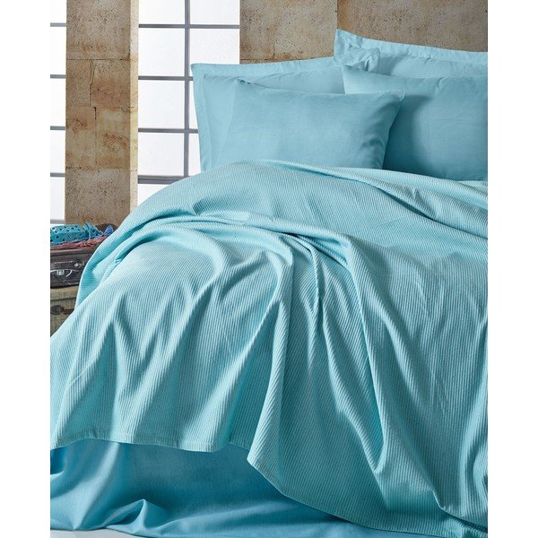 "EnLora Home Deportes Baby Blue" lovos užvalkalas, paklodė ir 2 užvalkalai, 200 x 235 cm