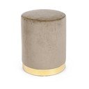 Taupe spalvos pufas iš velveto Lucilla – Yes Everyday