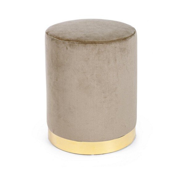 Taupe spalvos pufas iš velveto Lucilla – Yes Everyday