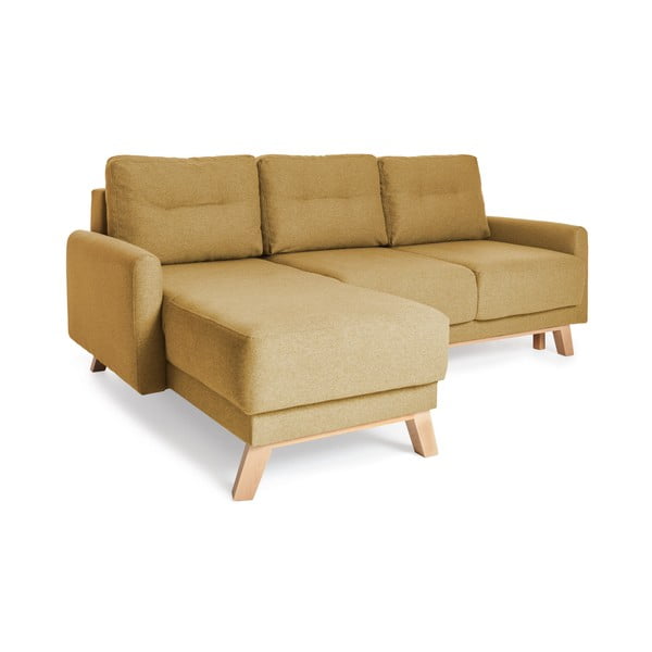 Geltona modulinė kampinė sofa-lova Bonami Selection Pop-image-3
