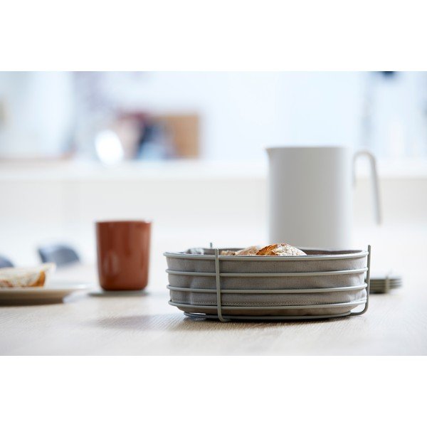 Pilkas kepinių krepšelis su medvilniniu įdėklu Zone Singles-image-2