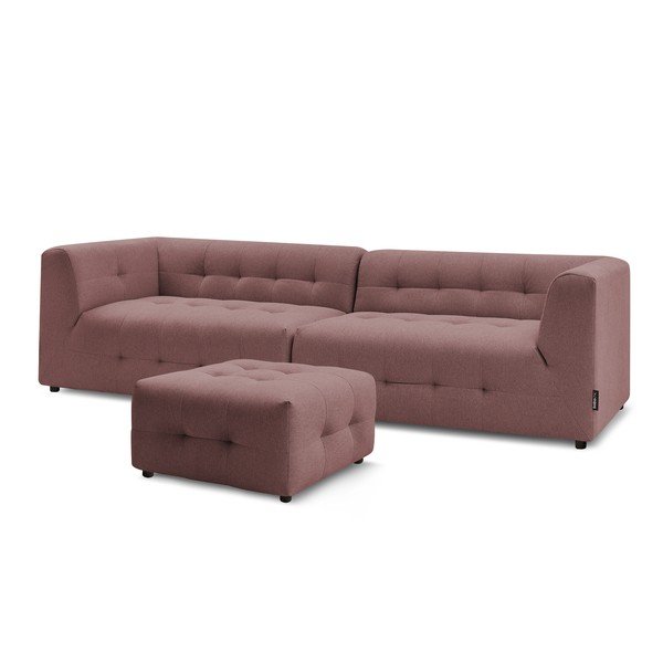 Tamsiai rožinė sofa 324 cm Kleber - Bobochic Paris-image-3