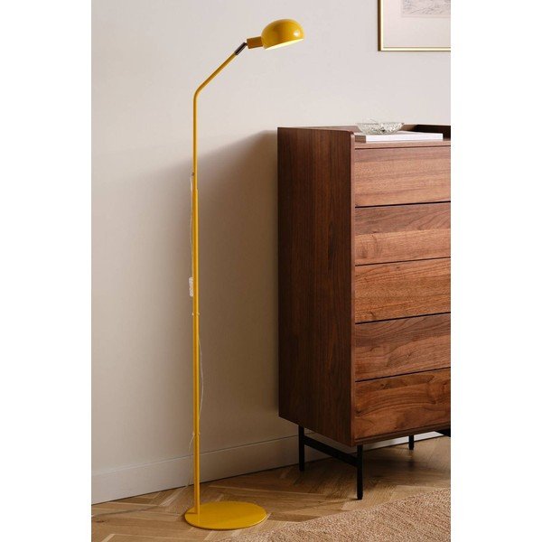 Geltonos spalvos iš metalo pastatomas šviestuvas su sulankstoma konstrukcija (aukštis 146 cm) Lincon – Jotex-image-1
