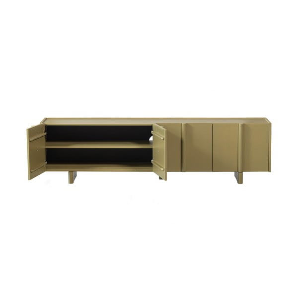 Iš pušies masyvo TV spintelė khaki spalvos 200x53x46 cm Basu – WOOOD-image-3