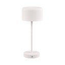 Stalinis šviestuvas baltos spalvos LED su pritemdymo funkcija (aukštis 30 cm) Jeff – Reality