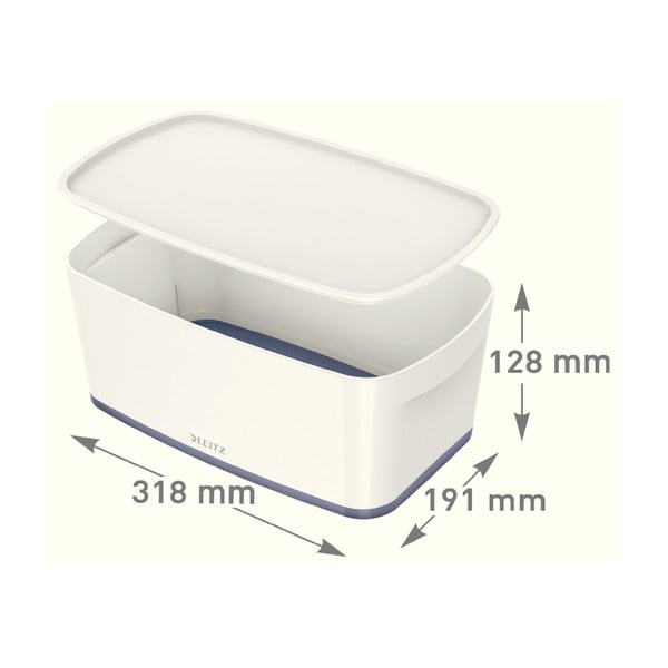 Baltos ir turkio spalvos laikymo dėžutė su dangteliu Leitz Office, 5 l talpos-image-4