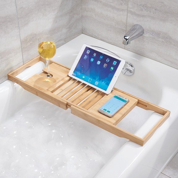 Bambukinis reguliuojamas vonios padėklas iDesign Formbu-image-1